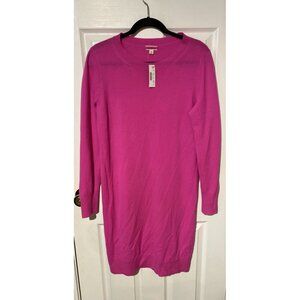 New With Tag J.Crew 100% Cashmere Crewneck Dress Sweater Size: M